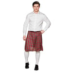 Boland 81224 Kilt Scottish Skirt Man Mr Tartan Red with Pocket, Unisex, One Size