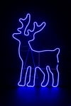 Neon Rope Light Silhouette Christmas Standing Reindeer Outdoor Wall Garden Decor