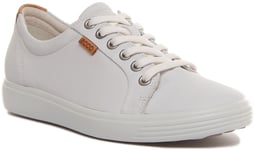 Ecco Soft 7 In White Light Wright Eva Sole Lace Up Trainer Size UK 3 - 8