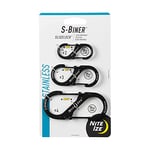 Nite IZE S-Biner SlideLock 3-Pack Black Stainless Steel Locking Biners #2#3#4