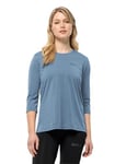 Jack Wolfskin Women's Crosstrail 3/4 T W T-Shirt, Elemental Blue, M