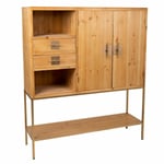 Buffet Alexandra House Living Doré Naturel Fer Bois d'épicéa 37 x 139 x 120 c