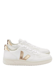 VEJA V10 Leather Trainers, White/Platine