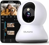 blurams Pet Camera 2K, Indoor Camera, Dog Camera, 360° Home Security Camera, Night Vision, Motion Tracking, 2-Way Talk, Cloud&SD, APP Control, Works with Alexa