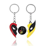 2 st Deadpool & Wolverine bästa vänner halsband eller nyckelring hänge BFF smycken present till män & kvinnor Key Ring