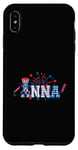 Coque pour iPhone XS Max Anna Nom personnalisé 4 juillet USA Party