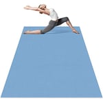 Odoland Grand Tapis de Yoga 200 x 130 x 0.6 cm, Tapis de Gymnastique/Tapis de Sol, Antidérapant et Durable pour Pilates Fitness Méditation, Bleu