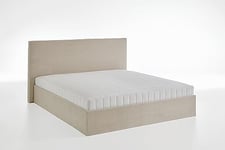 Atlantic Home Collection Espace de Rangement Lit Melody avec Matelas TFK Crème 160x200 cm