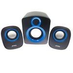 Jedel 2.1 USB Powered Wired Speakers Subwoofer For Desktop Laptop PC Tablet UK..