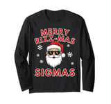 Merry Rizz Mas Sigmas- Gen Alpha Middle School Christmas Long Sleeve T-Shirt