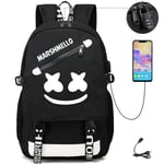 Hot DJ Marshmello Backpack Anime koululaukut teini-ikäisille tytöille pojille Galaxy Daily -reppu Matka-olkalaukut Luminous Book Laukun väri: valokuvan väri (.344)