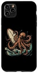 Coque pour iPhone 11 Pro Max Planche de surf Octopus Kraken Surf Board Ocean Surfer