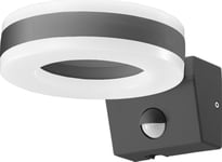 Orno Howlit Led Vegglampe 20W, Hagearmatur Med Bevegelsessensor, 1800Lm, Ip65, 4000K, Grå