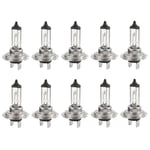 10 st 55W H7 Halogenlampor Bildimma Framlampa Halogenlampa Varm Ljus Biltillbehör Universal Hea