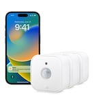 Eve Motion (Matter) Lot de 3 - Détecteur de mouvements Intelligent avec capteur de luminosité, IPX3, Fonctionne avec Apple Home, Alexa, Google Home, SmartThings, Nécessite Un concentrateur