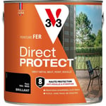 V33 - Peinture fer extérieur Direct Protect® Noir ral 9005 Mat 2L - Noir ral 9005