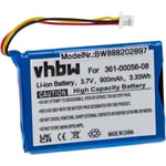 Batterie compatible avec Garmin Camper 770 lmt-d gps, appareil de navigation (900mAh, 3,7V, Li-ion) - Vhbw