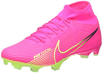 NIKE Zoom Superfly 9 Academy FG/MG Chaussures Football, Pink Blast/Volt-Gridiron, 38.5 EU