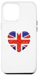 iPhone 12 Pro Max UK Vintage British Heart Flag Novelty Souvenir Memorabilia Case