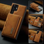 Samsung Galaxy S22 Ultra      Magnetic Wallet    Brown