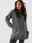 Everyday The Essential Longline Hoodie - Charcoal, Charcoal, Size 18, Women