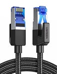 UGREEN Ethernet Cable 15M, Cat 8 Internet Cable High-Speed 40Gbps 2000MHz RJ45 LAN Cable, F/FTP POE Braided Gigabit Network Cable Compatible with Xbox/Switch/PS5/WiFi Extender/Router/Modem Patch Panel