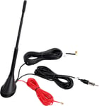 Antenne de Toit pour Voiture Antenne Flexible Dab Récepteur de Signal Radio Voiture Amplifié Actif Universel Dab + FM AM Radio Montage Toit Amplificateur câble 5M, 12V