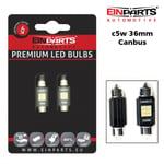 EINPARTS Canbus c5w 36mm Led 310 lumen 6000K 2-pack festoon Vit