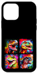 Coque pour iPhone 12 mini Dinosaure T Rex Pop Art Dessin Coloré Peinture