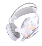 Écouteur Chaque G3100 Hifi Sur-Oreille Vibration Jeu Casque Écouteurs Bandeau Fone Casque Jeu Micro Profonde Basse Led Lumière Pour Pc Gamer Blanc Dotopon®