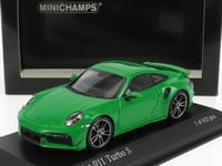 Minichamps Porsche 911 992 Turbo S Coupe Sport Design 2021 Green - 1:43 Model