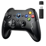 Manette de jeu sans fil 2.4G avec Hall Trigger Joystick Manette de jeu pour PC - Nintendo Switch - Téléphone - Noir