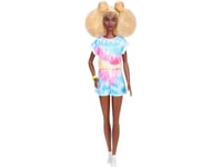 Poupée Barbie Fashionistas - Coupe Afro avec Combishort Tie and Dye Mattel Bleu