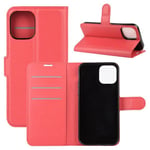 Iphone 12 Mini      Pu Wallet Case    [Red]