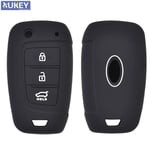 Coque de télécommande de voiture en silicone à 3 boutons,coque porte-clés pour Hyundai Soladditif 2,Elantra i30,i35,i40,4.3 son,Kona,2015,2016,2017,2018