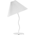 Beliani - Lampe de Table en Métal Blanc et Synthétique Pied Sinueux Abat-Jour Plissé 48 cm de Chevet Alwero