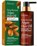 Gya Labs Deep Revival Argan Hair Oil for Hair Growth - Rose & Sandalwood Flavor Aroma Premium Argan Oil for Hair Damage & Frizz Control - Scalp Health, Strengthens & Protection from Damage (100ml)