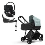 Thule, Kombi-/Duovogn, Shine inkl. Cybex Cloud T i-Size og Base T - Alaska Blue/Black