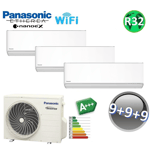 Climatiseur split mural ETHEREA R32 Panasonic 9000+9000+9000 BTU A+++ WiFi Nanoe