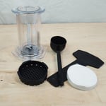 AeroPress Clear Coffee Press - with 100 filters - shatterproof Titan