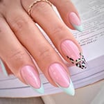 DIY Press on Nails Leopard Simple Starry Sky French Long Almond False Nails