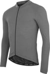 Fusion Light LS Cycling Jersey Unisex Grå L - Fri frakt