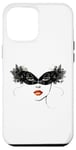 Coque pour iPhone 12 Pro Max Masque vénitien, joli visage, femme, Venise, Italie