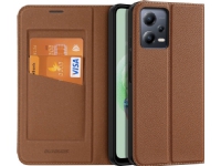 Dux Ducis Dux Ducis Skin X2 fodral för Xiaomi Redmi Note 12 5G / Poco X5 5G flip cover plånbok stativ brun