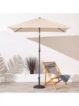 Suntime Wind-Up Crank Tilt Square Parasol, 2m