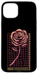 Coque pour iPhone 15 Plus Vaporwave Rose rétro Futuriste Rose Esthétique