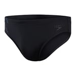 Speedo Tech Panel 7cm Slip de bain Homme, Noir/Bleu, XS