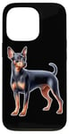 Coque pour iPhone 13 Pro Mini épingle en forme de chien pinscher miniature