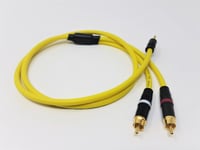 Van Damme Pro RCA Phono to 3.5mm Stereo Mini Jack Aux Cable Lead Yellow 1m