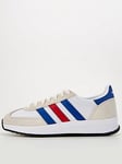 adidas Men's Run 72 Trainers -White/Blue, White, Size 9, Men